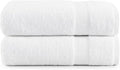 LANE LINEN Bath Sheet Set 2 Pack Oversized Soft Absorbent Quick Dry - White | Cotton Bath Sheets - Oversized & Roomy, Lightweight & Breathable, Fade-Resistant Color, Classic Terry Weave, Densely Woven