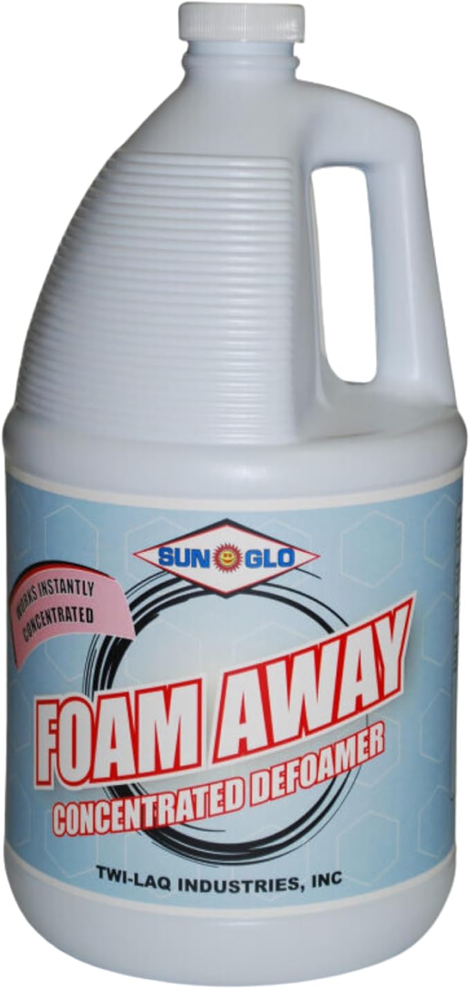 SUN GLO Foam Away - Premium Concentrated Defoamer for All Cleaning Equipment, 4x1 Gallon Case