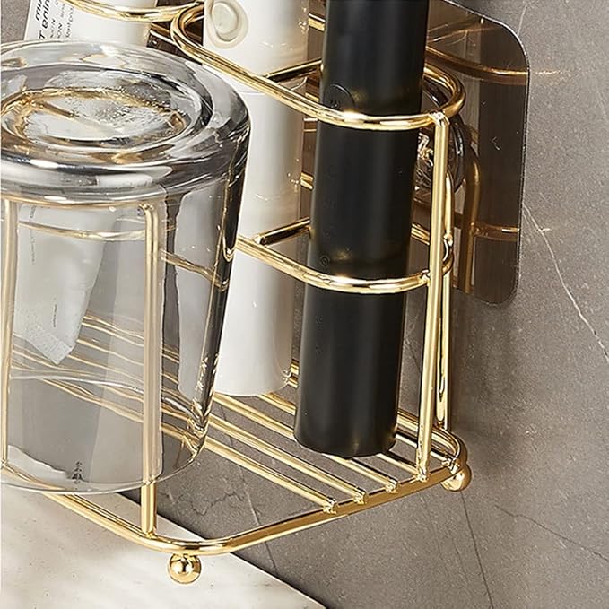 Toothbrush Rack Wall-Mounted Toothbrush Holder with Sink to Store Toothpaste, Toothbrush, Facial Cleanser, Bathroom Toothbrush Holder Bathroom Toothbrush Holder(D)