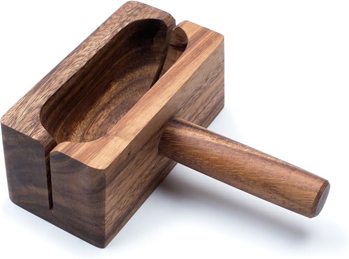 Ironwood Gourmet 28330 Local 338 Bagel Miter, Acacia Wood, 7 x 5.5 x 2.5 inches