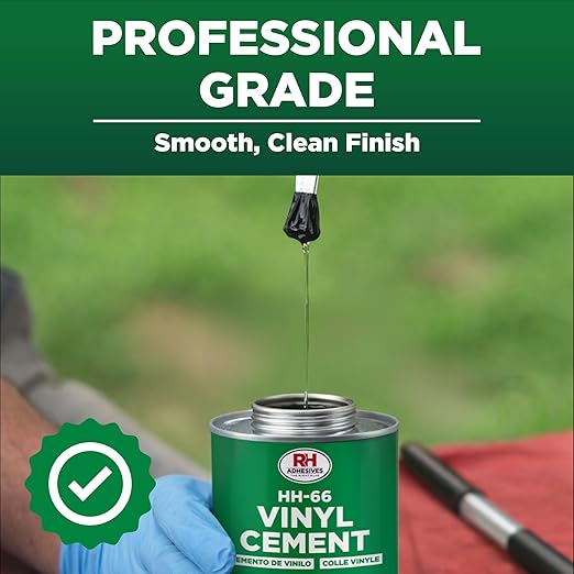 HH-66 Vinyl Cement 16 oz - Vinyl Adhesive, Cement Glue, Industrial Contact Cement for PVC & Vinyl Repair - Waterproof Flexible Vinyl Glue for Tarps, Pool Liners, Inflatables & Marine – RH Adhesives