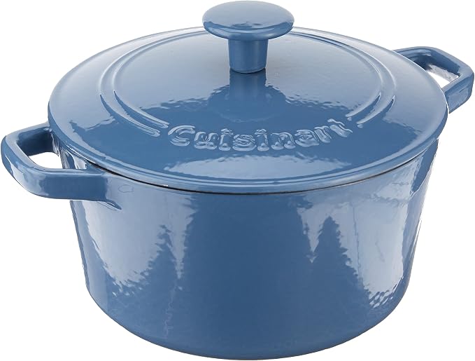 Cuisinart 3 Qt Casserole, Covered, Enameled Provencial Blue