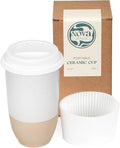 NOVA CERAMICS Travel Mug - Coffee Mug Travel – Microwave & Dishwasher Safe Coffee Clay Tumbler - Gifts For Women Men Him Her – 16oz – Dune