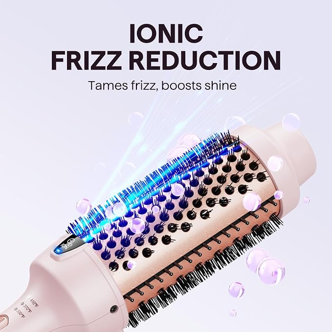 Wavytalk Thermal Brush, Blowout Express 1.7 Inch Blowout Brush, Negative Ion Technology for Creating Smooth Relax Blowouts, Give the Hair Body and Shine, Millennial Pink