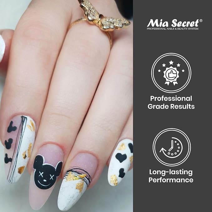 Mia Secret PREMIER NAIL BRUSHES 100% Kolinsky Hair MADE IN USA Prenium Nail Art Brushes (Silver, 8 OR)