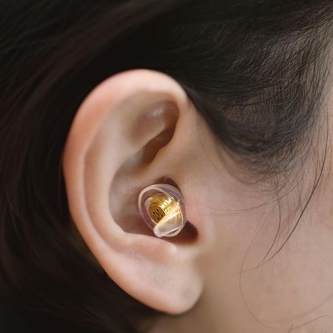 Eargasm Smaller Ears Gold Earplugs for Concerts, Festivals, Musicians, Night-Life, Motorcycle Hearing Protection - Reusable Ear Plugs for Small Ear Canals, High Fidelity Noise Reduction up to 21 dB