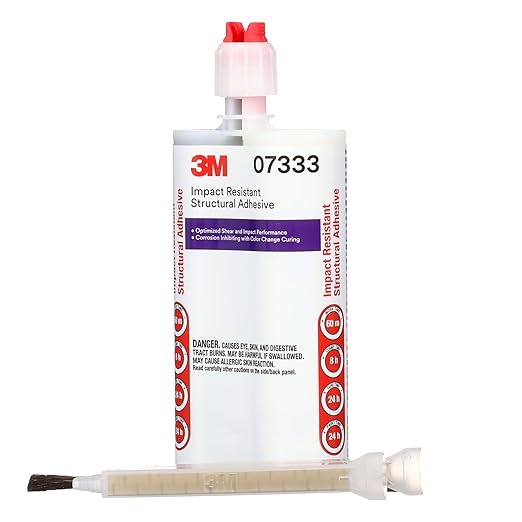 3M Impact Resistant Structural Adhesive, 07333, Two-Part Epoxy, True Automotive OEM Recommended, 200 mL/6.75 fl oz Cartridge, Purple
