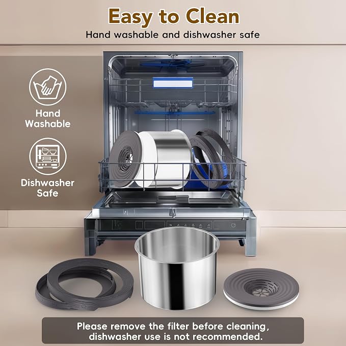 UPSKY 8L Dog Water Bowl No Spill Stainless Steel for Slow Drinking Gray | Large Capacity, Spill-proof, Non-slip Design, Durable, For Large Dogs, Messy Drinkers & Multi-pet Homes, Outdoor / Indoor