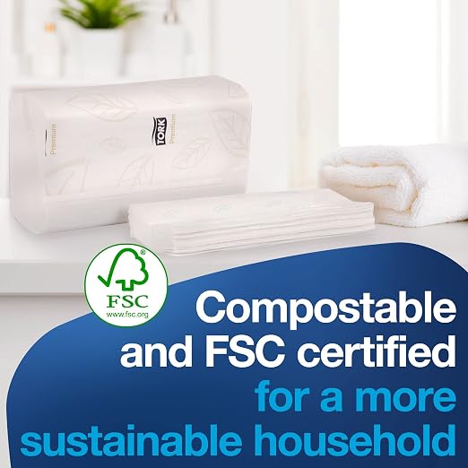 Tork Soft Xpress Multifold Paper Hand Towels White, H2 System Compatible 16 Packs X 135 Towels Each (MB579)