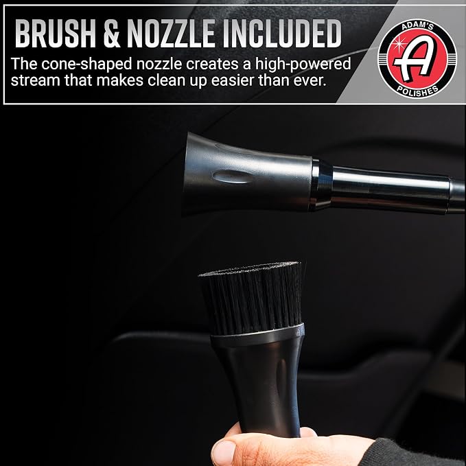 Adam's Tornado Interior Cleaning Tool - Professional High Powered Air Blower Blaster Cleaning Blower Gun for Quick Auto Interior Car Detailing, Drying, Cleaning, Removing Dirt, Dust & Debris