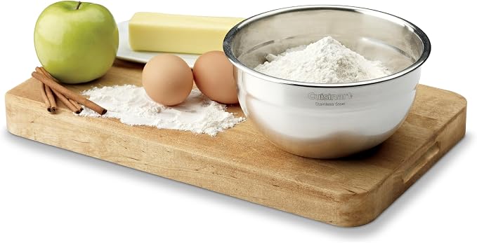 Cuisinart Mixing Bowl Set, Nesting Bowls, Stainless Steel, 3-Piece | 1.5, 3 & 5 qt. stainless steel mixing bowls for baking, cooking & prep, dishwasher safe, durable & compact, CTG-00-SMB