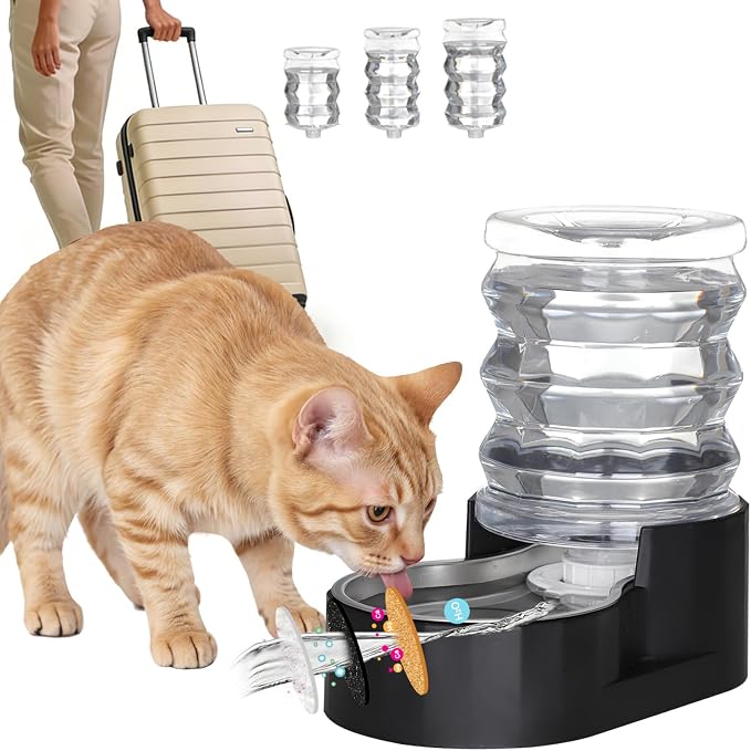 RIZZARI 5L Filtered Cat Water Dispenser: Fresh Water for Indoor Cats | 5L Long-Lasting Water Supply/Cleaner Drinking Experience/Filtered Fresh Water/Compact Design For Indoor Spaces