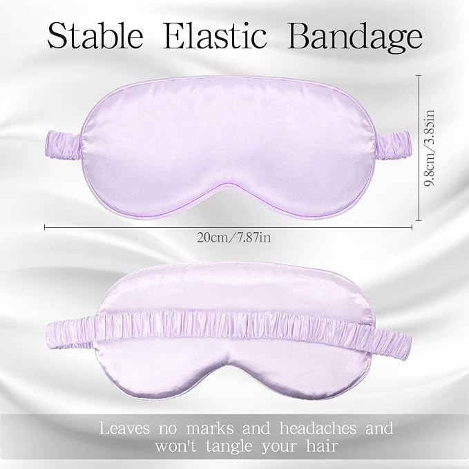 48 Pieces Silk Sleep Mask Eye Coverings for Sleeping Smooth Soft Eye Covers Mask with Elastic Strap for Sleeping Blocking Lights Travel Relax (48 Pieces)