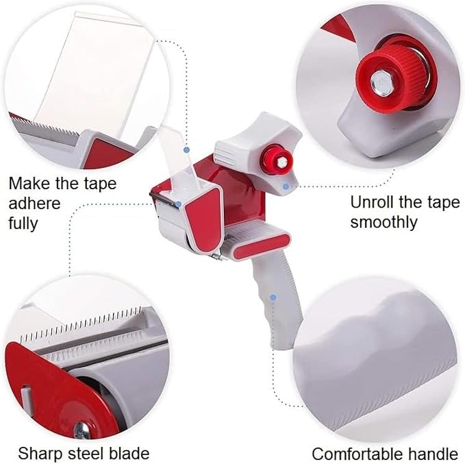 ASA Standard 2" Tape Gun Dispenser for Packing & Shipping | Strong, consistent seal on all box types. Designed for packing, shipping and mailing tasks.
