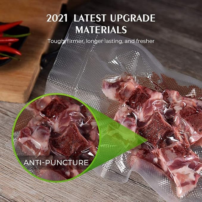 Vacuum Sealer Bags 8"x10' 2 Rolls | Commercial Grade, BPA Free, Freezer Bags, Puncture Prevention, Sous Vide Compatible,Kitchen Gadgets