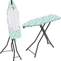 LyriFine Ironing Board, 2-in-1 Ironing and Steaming Board, 14″ x 43″ | Upgraded Iron Board with Iron Rest, Sturdy Steel Frame Iron Board with Non-Slip Feet, Ironing Board Full Size & Hook, Green