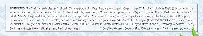 Auromere Ayurvedic Herbal Neem & Clove Toothpaste - All Natural Fluoride Free Toothpaste for Adults and Kids, Suitable for Sensitive Teeth, SLS-Free, Non GMO, Vegan, Cruelty-Free - 5 Pack