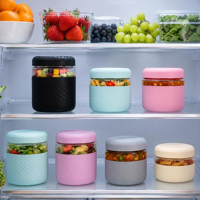 32 oz/4 Cup Glass Lunch Bowl Container with Lid, Leak & Spill Proof | BPA-Free, Microwave & Dishwasher Safe, Airtight Meal Prep & Food Storage Jar for Lunch, Salad, Soup, Oats, Stew, Yogurt