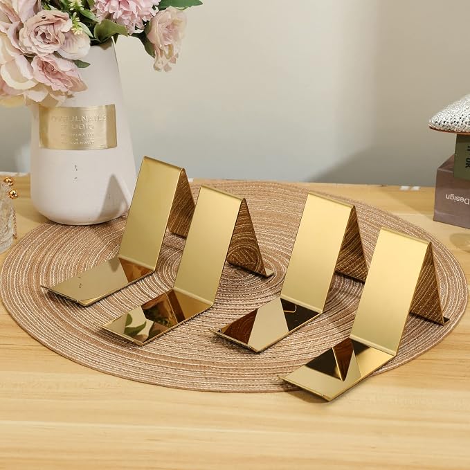 4 Pcs Gold Metal Shoe Display Stands High Heel Display Rack | for Shoe Store Home Shopping Malls Mens Womens Shoe Rack Holder Stand