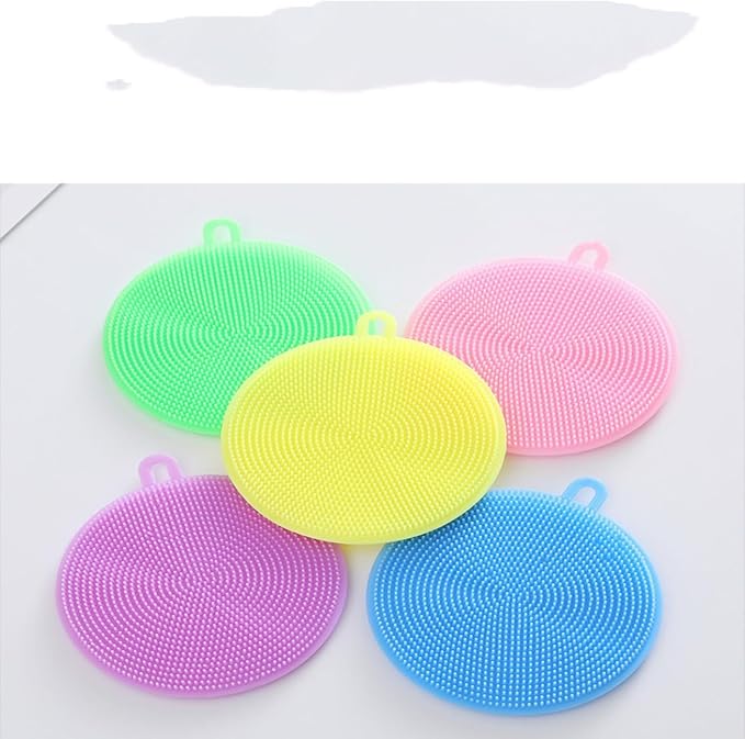 Thickened Silicone Brush Rag Multifunctional Scouring Pad Nonstick Kitchen Rag Cleaning Laundry Pan, for Kitchen Cleaning