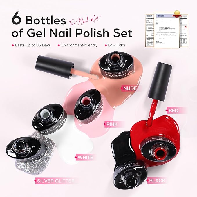 Glamonade Acrylic Nail Kit for Beginners: 0 Experience Needed to Complete Acrylic Nail Starter Kit with 48W Nail Lamp & Drill for Home DIY Manicure