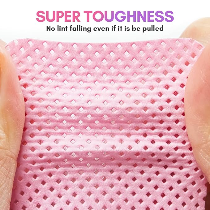 Makartt Lint Free Nail Wipes & Nail Polish Remover Pads Bundle with 11-Piece Stainless Steel Manicure Kit