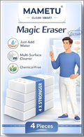 Magic Eraser Cleaning Sponge | Pack of 4 | Chemical-Free, Multi-Purpose Wipe for Effortless Cleaning of Kitchen, Bathroom, Walls, Shoes & More – Tough on Stains, Gentle on Surfaces (ASR)