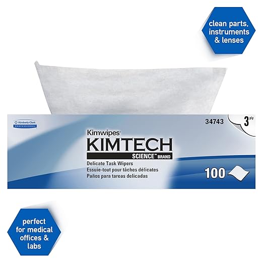 Kimtech™ Science Kimwipes Delicate Task Wipers (34743), White, 3-Ply, 15 Pop-Up Boxes / Case, 100 Sheets / Box, 1,500 Sheets / Case