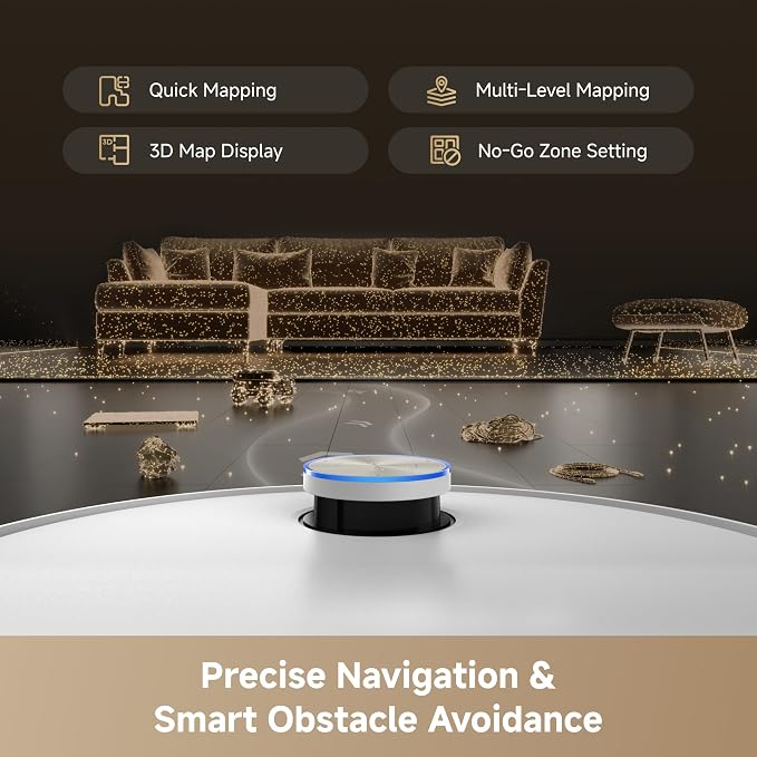 DREAME L60 Pro Ultra Robot Vacuum and Mop with Auto-Empty, 35,000Pa Suction, Hot Water Mop Self-Cleaning, and Smart Obstacle Avoidance, White