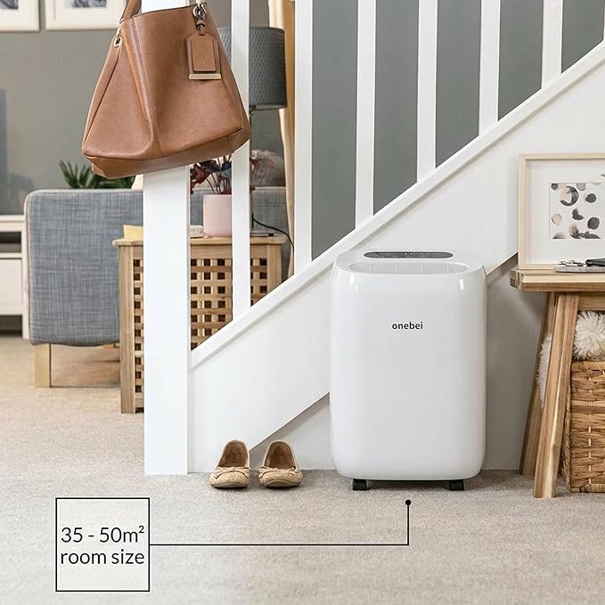 2500 Sq.Ft Dehumidifier, Max 50 Pint/D, Smart Compressor Dehumidifier with 2.8L Water Tank, 1-24H Timing, Auto Defrost, Automatic Cycle Dehumidification for Basement, Bathroom, Bedroom