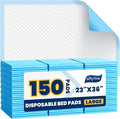 150 Count Disposable Beds Pads,23"x36" Waterproof Adults Incontinence Chucks Underpads,Absorbent Leakproof Pee Pads for Kids,Elderly,Extra Large Dog Puppy Training Pad, Baby Changing Liner