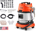 VEVOR Walnut Blaster Kit for Carbon Cleaning, 1200W Sand Blaster with Built-in Vacuum, Extension Nozzle Sandblaster Gun, and 5.5lbs Walnut Shell for Engine Intake Valve Cleaning - 13L | Large Capacity & High-Efficiency Cleaning