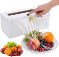 12" Commercial Plastic Wrap Dispenser with Cutter & Roller Heavy Duty Holder for 3000ft Film 1000ft Foil Roll for Restaurant Kitchen Foodservice
