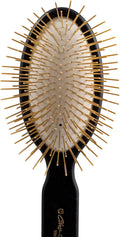 Chris Christensen 35mm Pin Dog Brush, Gold Series, Groom Like a Professional, 30% More Gold-Plated Stainless Steel Pins, Perfect for Fragile Coats, Ground and Polished Tips, Made in Germany