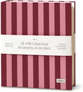 Document Organizer Binder for Important Papers & Passports, Sangria