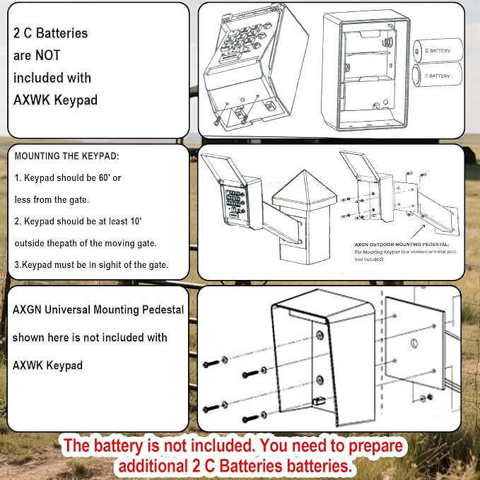 Gh ost Gate Opener Keypad AXWK Wireless Waterproof Cover for Automatic Gate