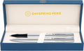 Dayspring Pens Richmond Engraved Capped Rollerball Pen and 0.7mm Pencil Set, Polished Chrome, Personalized Gift for Graduation, Career Advancement, New Job, Birthdays, Gift Box Included