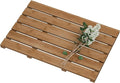 Bamboo Wooden Bath Floor Mat for Luxury Shower - Non-Slip Bathroom Waterproof Carpet for Indoor or Outdoor Use (Walnut)