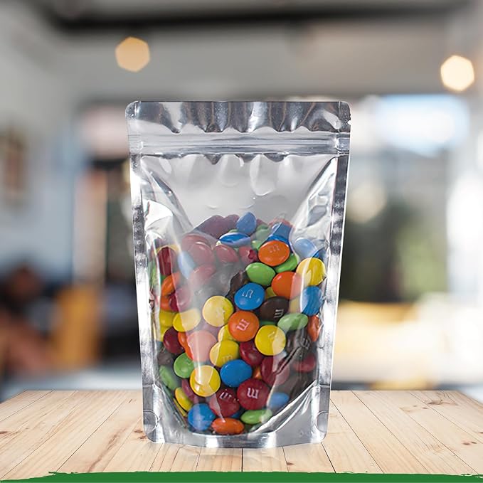 BELLE KR® 3x5 Small Mylar Bags for Freeze Dried Candy - Pack Of 200-4 Mil Thick - Clear Mylar Bags with See Through Window for Freeze Drying