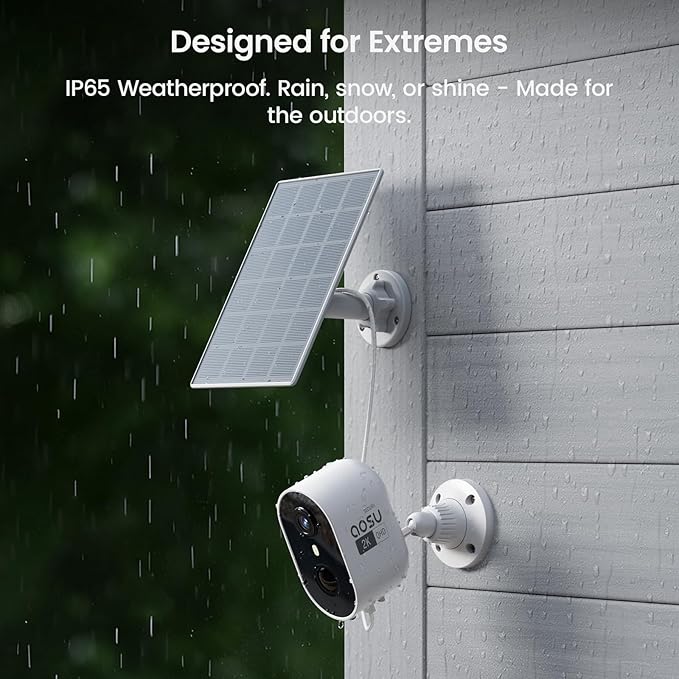 aosu 2K Add-on Camera, Work with SolarCam Lite's aosuBase, Up to 6 Cameras Total to 1 Lite's aosuBase