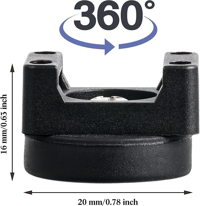Yookeer 50 Pcs Magnetic Zip Tie Mount Base Black Magnetic Cable Clips Wire Holder Multipurpose Cable Ties Management Base Electrical Supplies for Wire (22 mm)