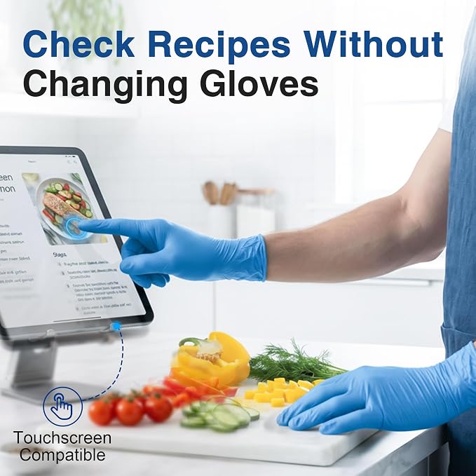 Schneider Blue Vinyl Synthetic Exam Gloves, Case of 1000, 4-mil, Powder-Free, Latex-Free, Non-Sterile, Disposable Gloves