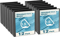 CIXILDTS 1.5-inch D Ring Binders, Fit US Letter Size Paper, 1-1/2" 3 Slant-D Ring Binder with 2 Pocekts, 12-Pack, Black