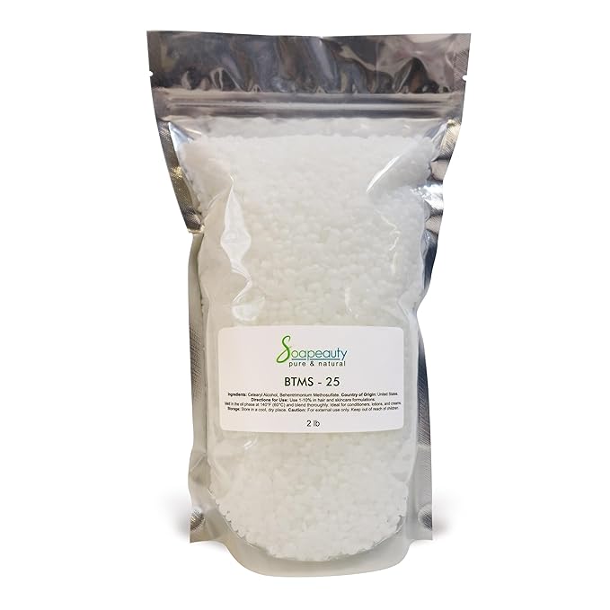 Soapeauty BTMS-25 (Behentrimonium Methosulfate & Cetearyl Alcohol) | Conditioning Emulsifier for Hair Care & Leave-In Formulations | 32 oz