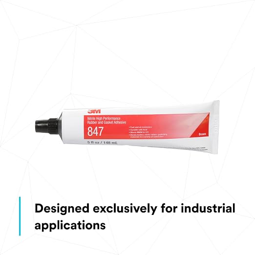 3M Nitrile High Performance Rubber and Gasket Adhesive 847, Brown, 5 Oz Tube, 1 Each