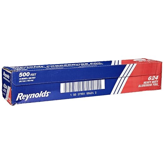 Reynolds Wrap 624 Heavy Duty Aluminum Foil Roll, 18" x 500 ft, Silver