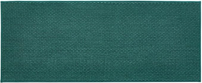 TYUU Bathroom Runner Rug, Long Bath Mat Washable Thin Quick Dry Low Pile Bathroom Runner Rugs 24 x 60 Non Slip, Dark Green 24"x60"