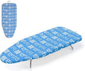 Tabletop Ironing Board 12"x29" – Portable Folding Ironing Board with Thick Felt Padding, Heat-Resistant Cover, Stainless Steel Legs, Compact & Space-Saving Design (Blue Runes)