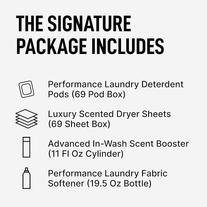 Laundry Sauce - Signature Bundle Italian Bergamot, Scented Laundry Detergent Pods & Scent Booster, Fabric Softener, Dryer Sheets, Fabric Protection, Essential Oils, Long Lasting Luxury Fragrance