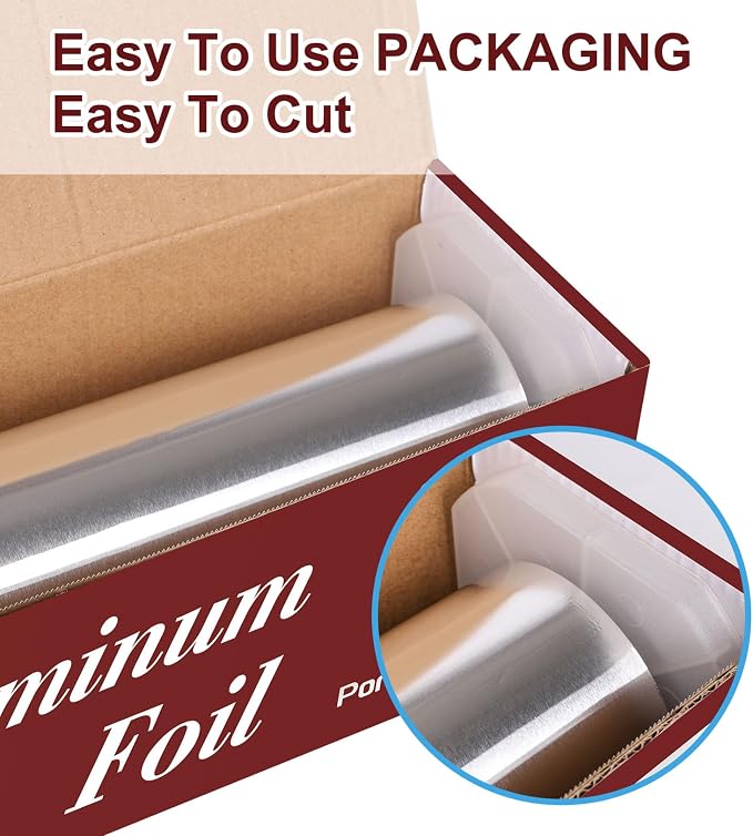 Heavy Duty Aluminum Foil Roll for Food 18 Inches 500 FT Heavy Duty Food Safe Foil Wrap